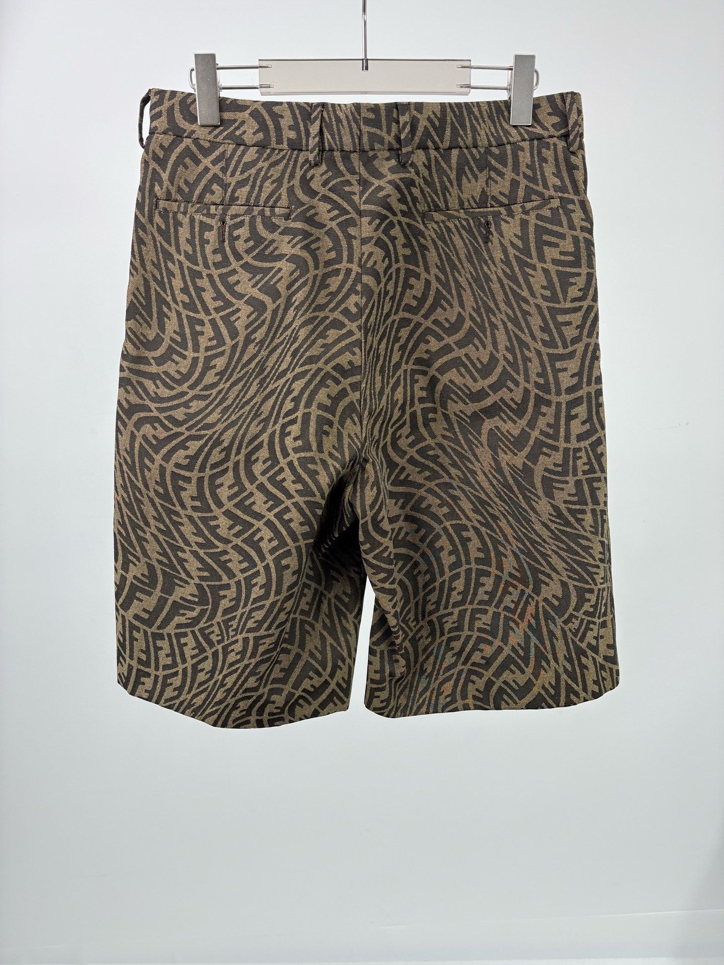 Fendi Fendi Brown Monogram Logo Shorts Size US 34 / EU 50 - 2 Thumbnail