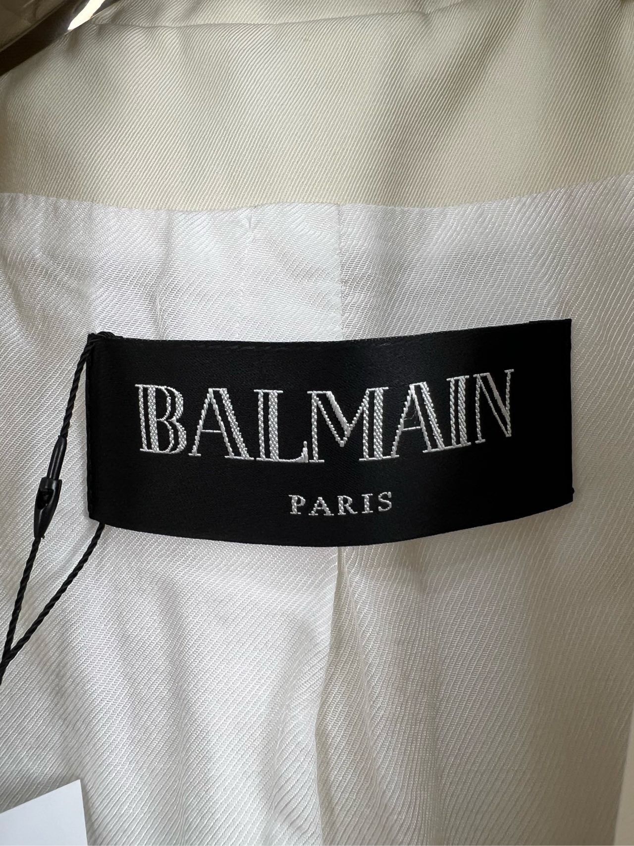 Balmain BALMAIN Beige Double-Breasted Blazer Size XXS / US 00 / IT 34 - 3 Thumbnail