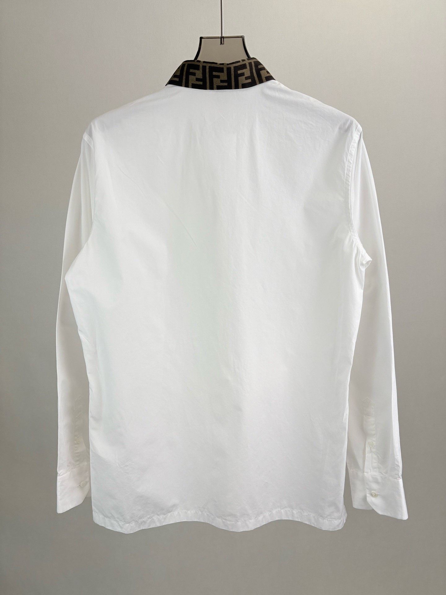 Fendi Fendi White Long-Sleeve FF Logo Shirt Size US XXS / EU 40 - 2 Thumbnail