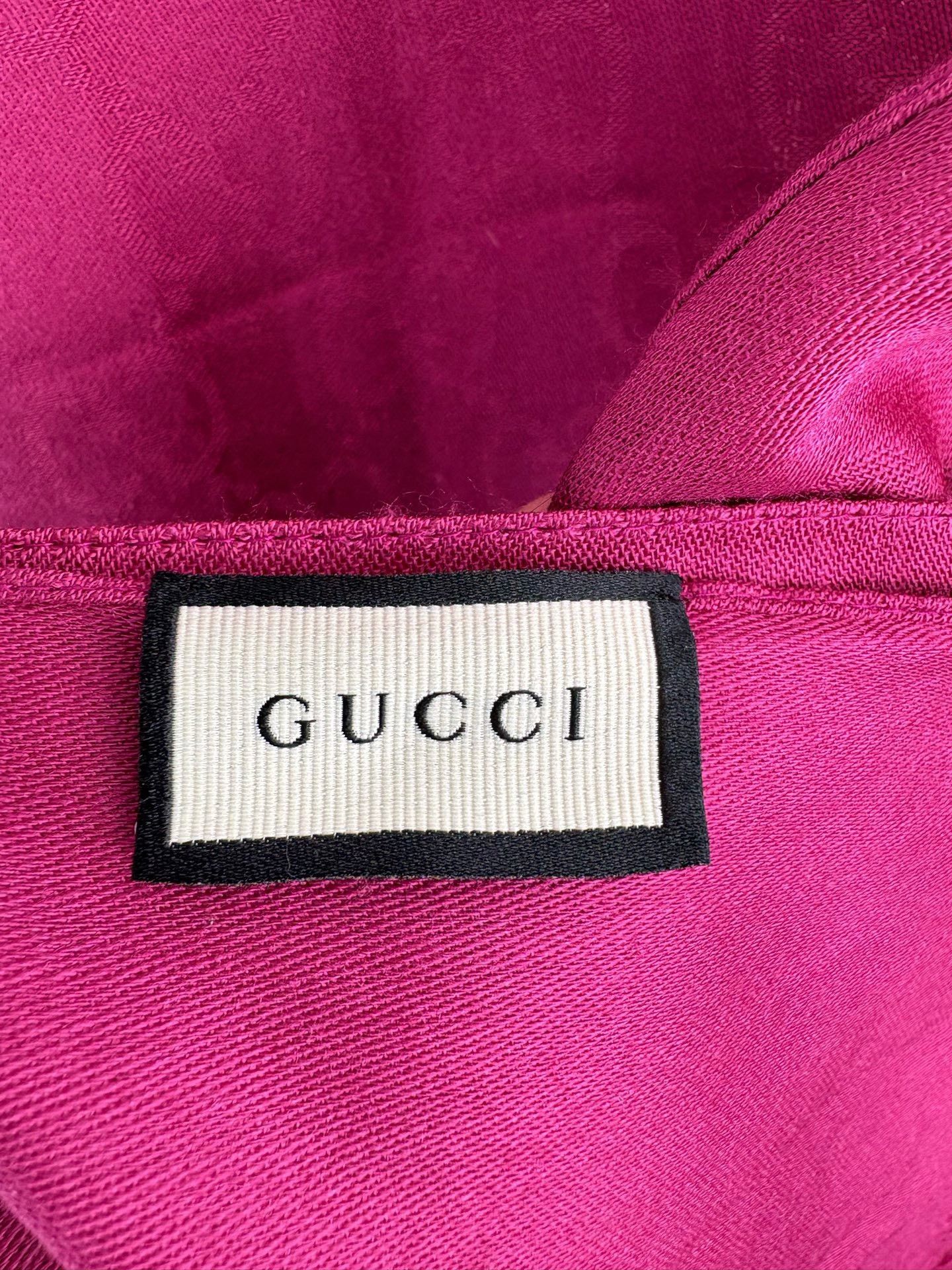 Gucci Gucci Double G Monogram Fringe Scarf Size ONE SIZE - 4 Thumbnail