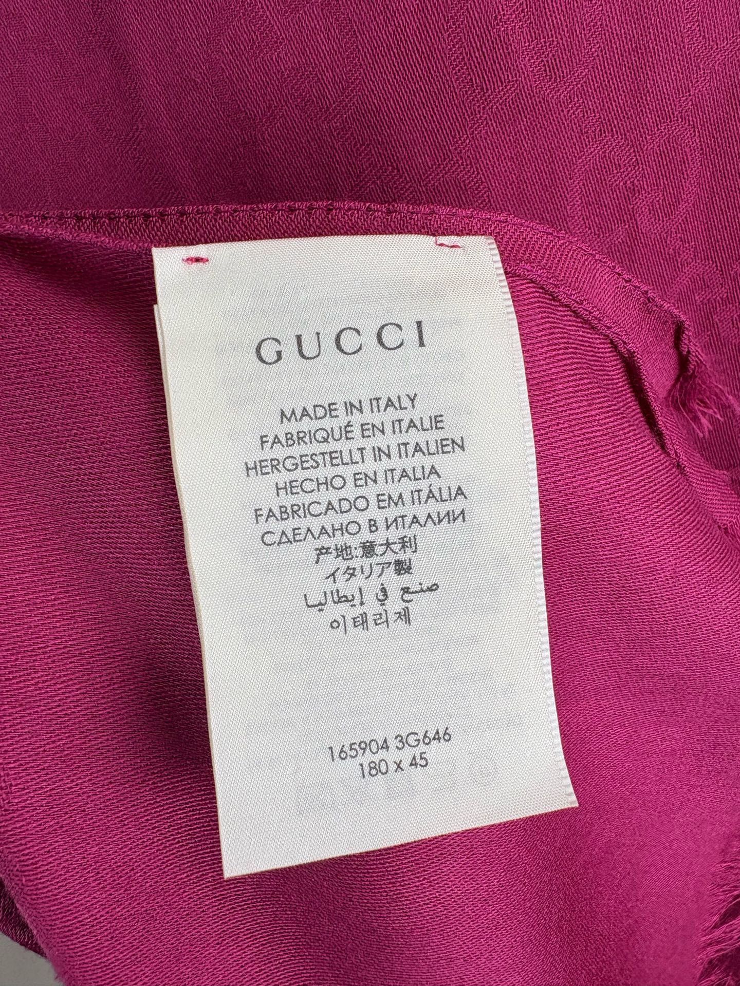 Gucci Gucci Double G Monogram Fringe Scarf Size ONE SIZE - 5 Thumbnail