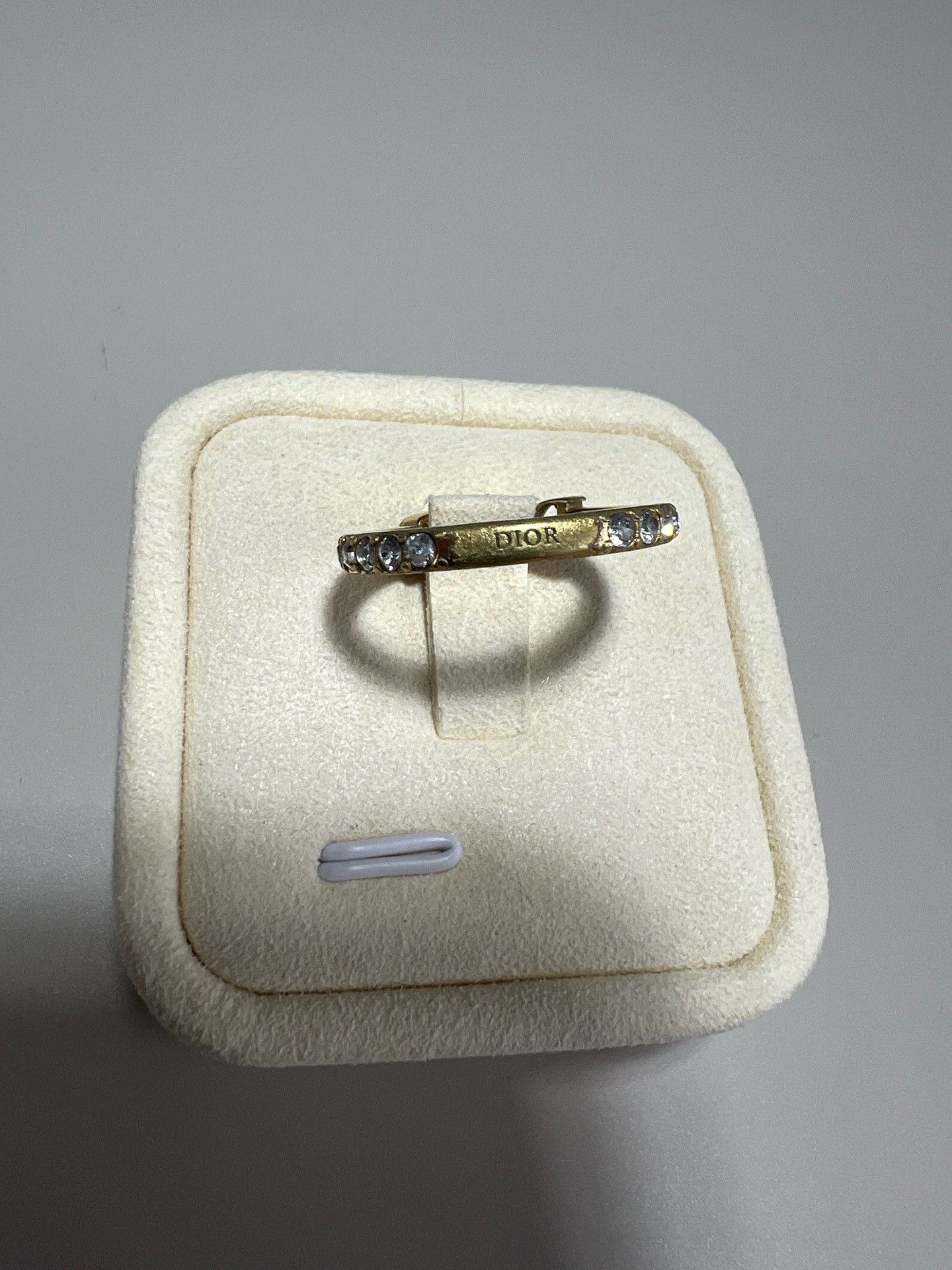 Dior DIOR Diamond-Encrusted Ring Size ONE SIZE - 4 Thumbnail