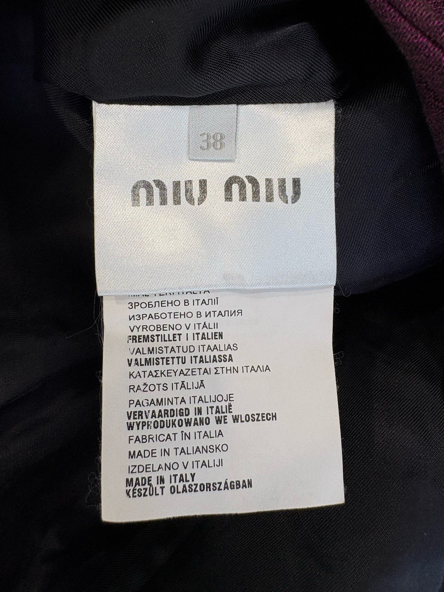 Miu Miu MIUMIU Dark Purple Wool Coat Size S / US 4 / IT 40 - 3 Thumbnail