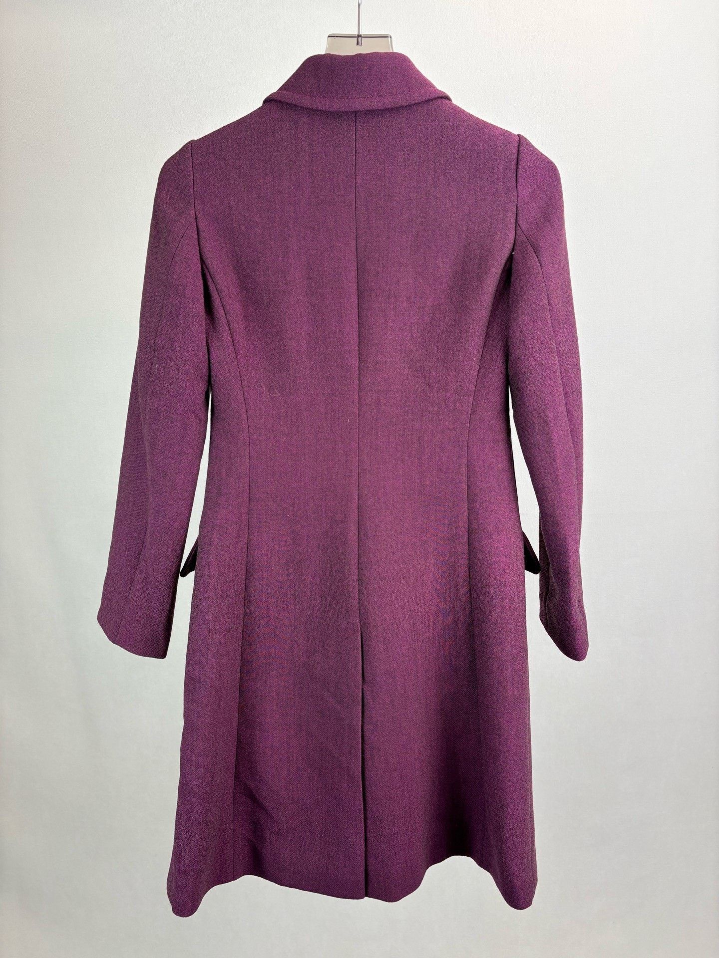Miu Miu MIUMIU Dark Purple Wool Coat Size S / US 4 / IT 40 - 2 Thumbnail