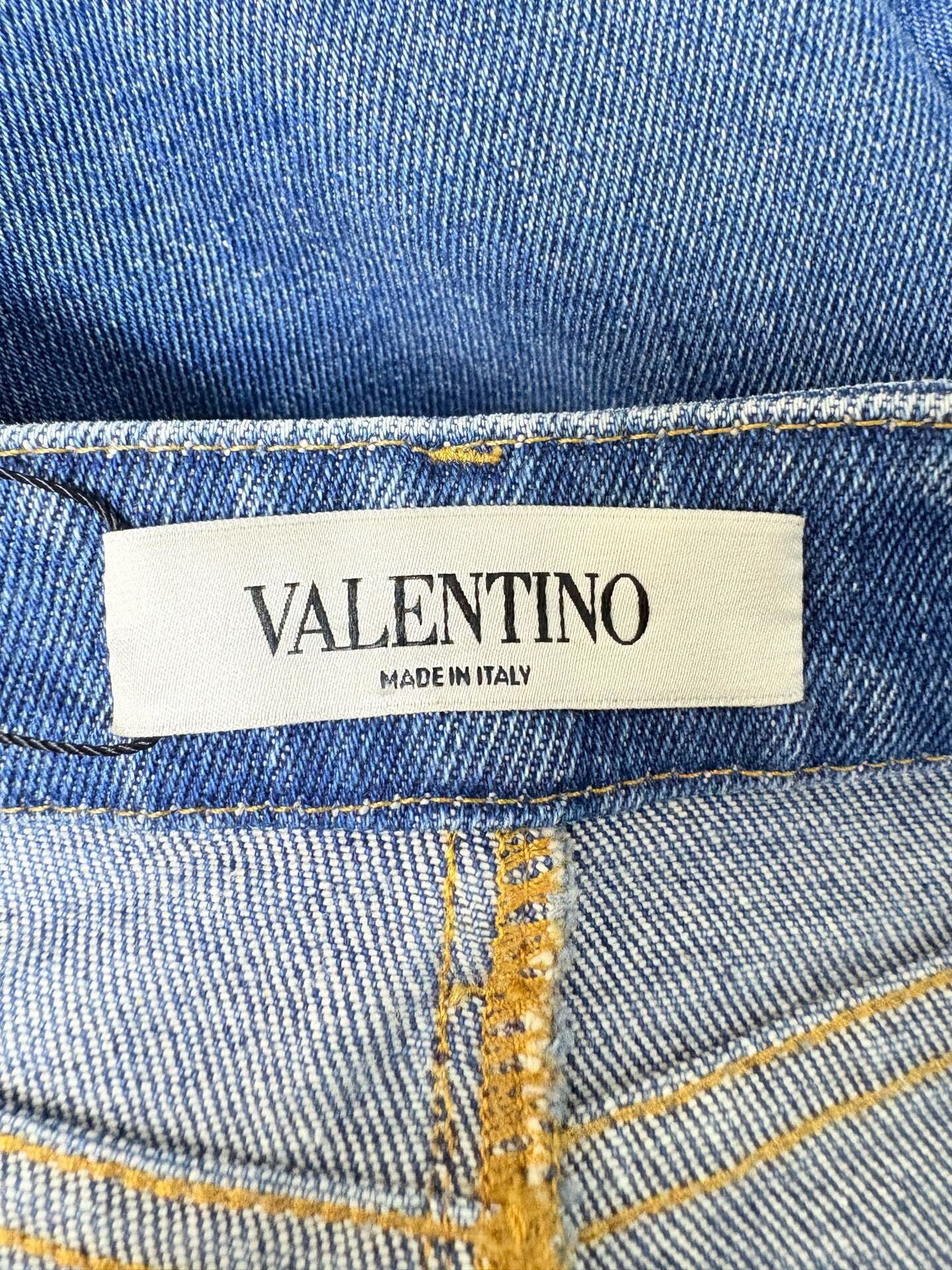 Valentino Valentino Back Leather Logo Jeans Size 29" - 3 Thumbnail