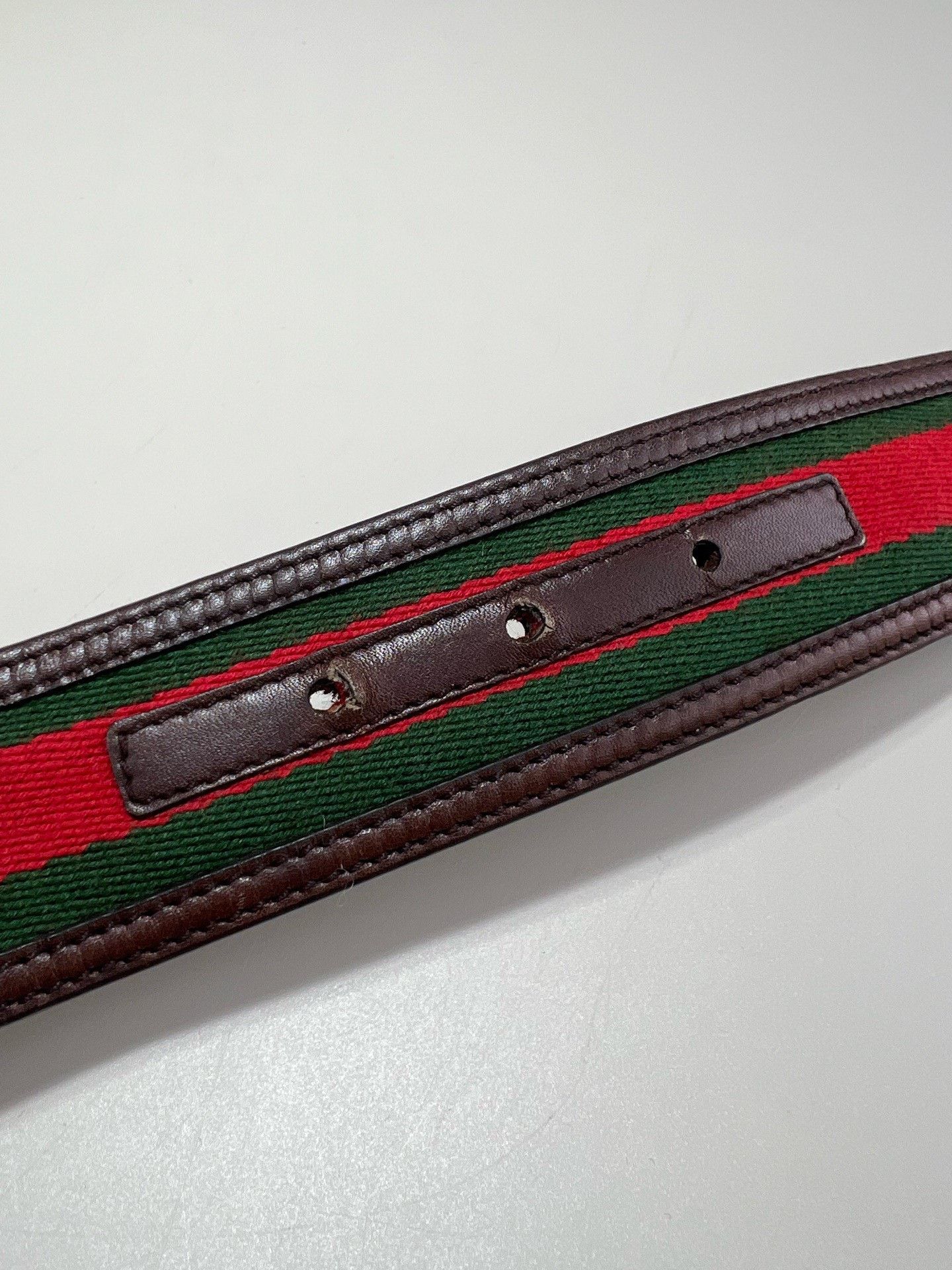 Gucci Gucci Red Green Web Double G Gold Buckle Belt Size ONE SIZE - 6 Thumbnail