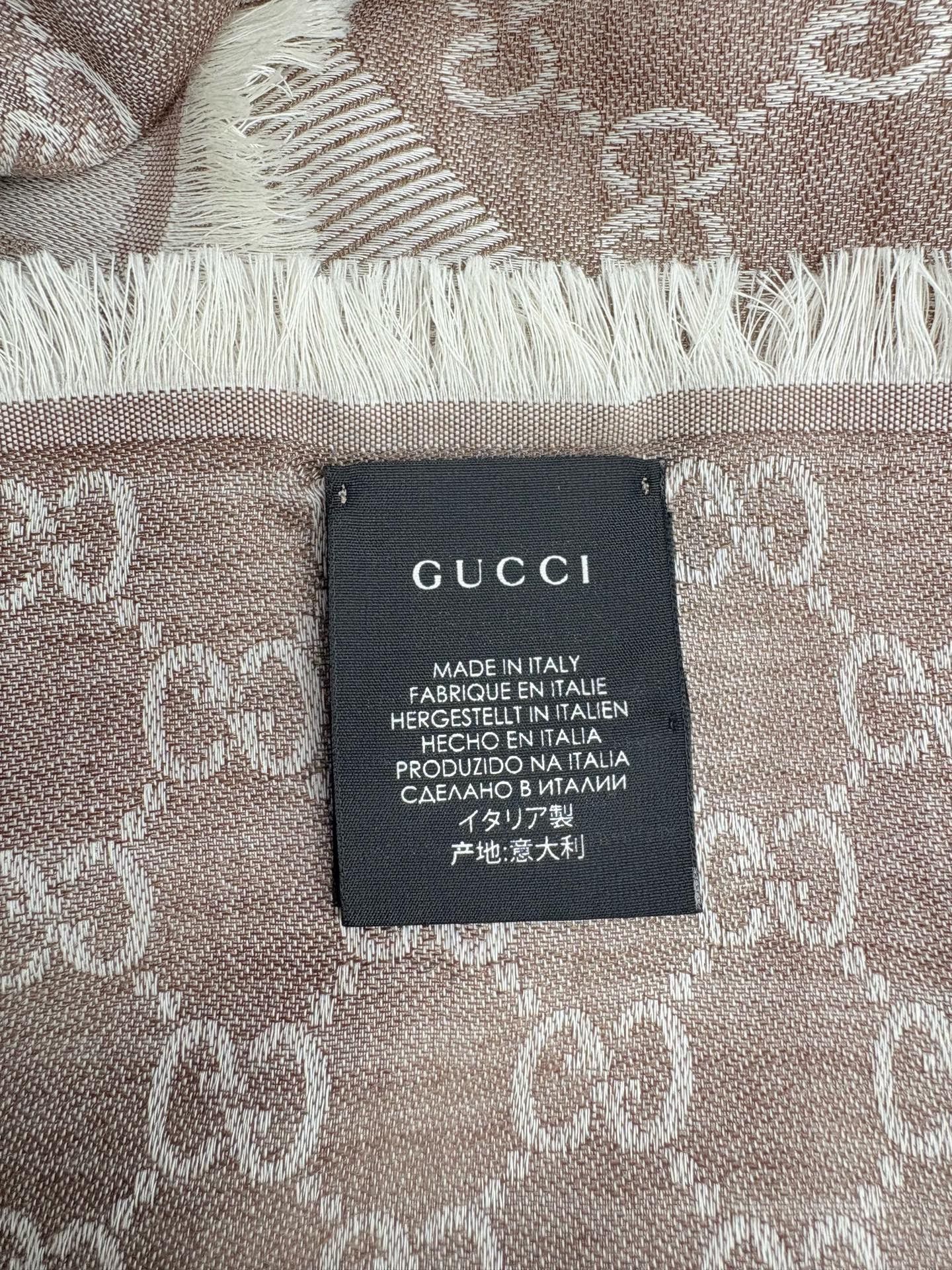 Gucci Gucci GG Monogram Logo Fringe Scarf Size ONE SIZE - 5 Thumbnail
