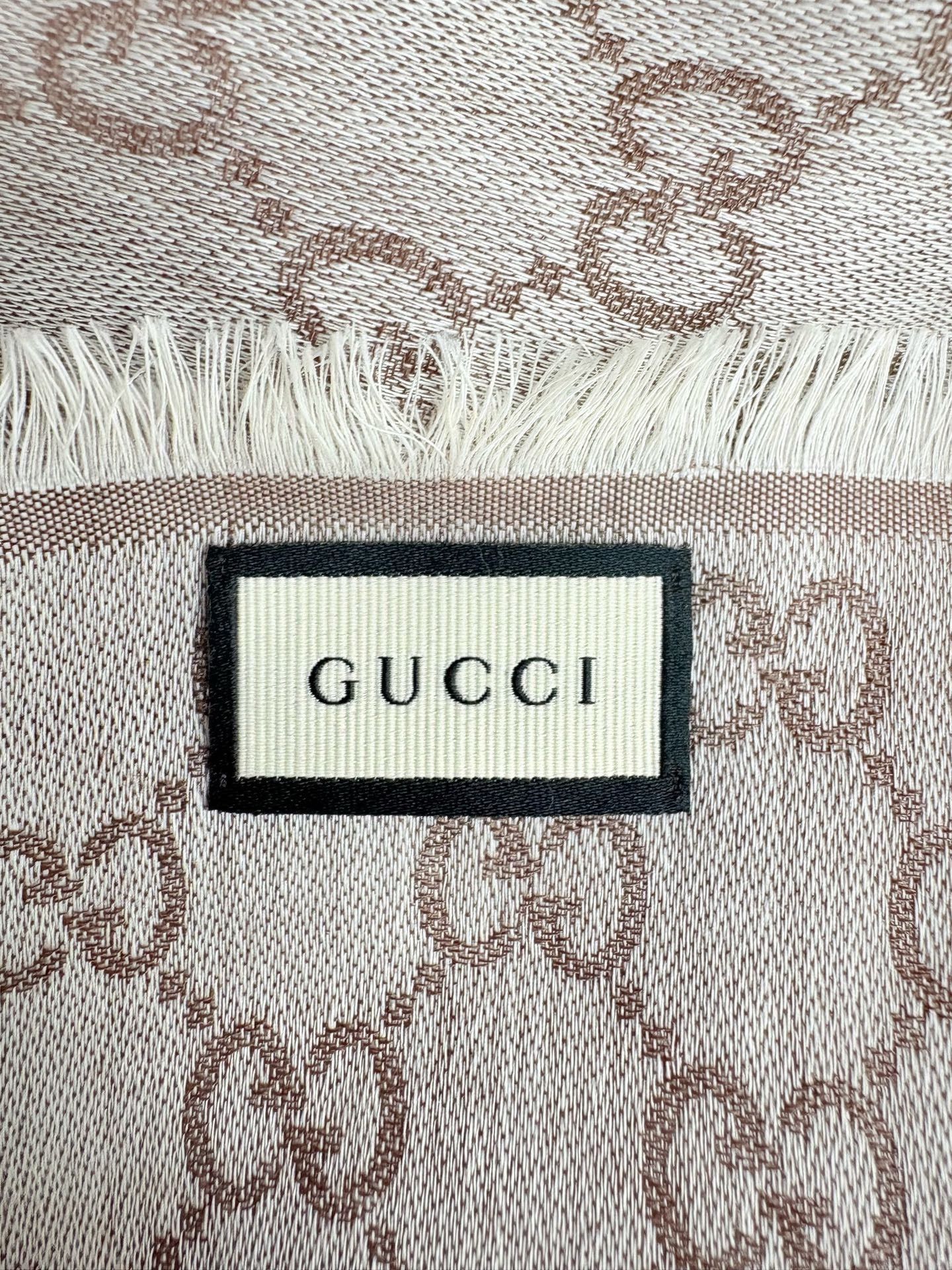Gucci Gucci GG Monogram Logo Fringe Scarf Size ONE SIZE - 4 Thumbnail