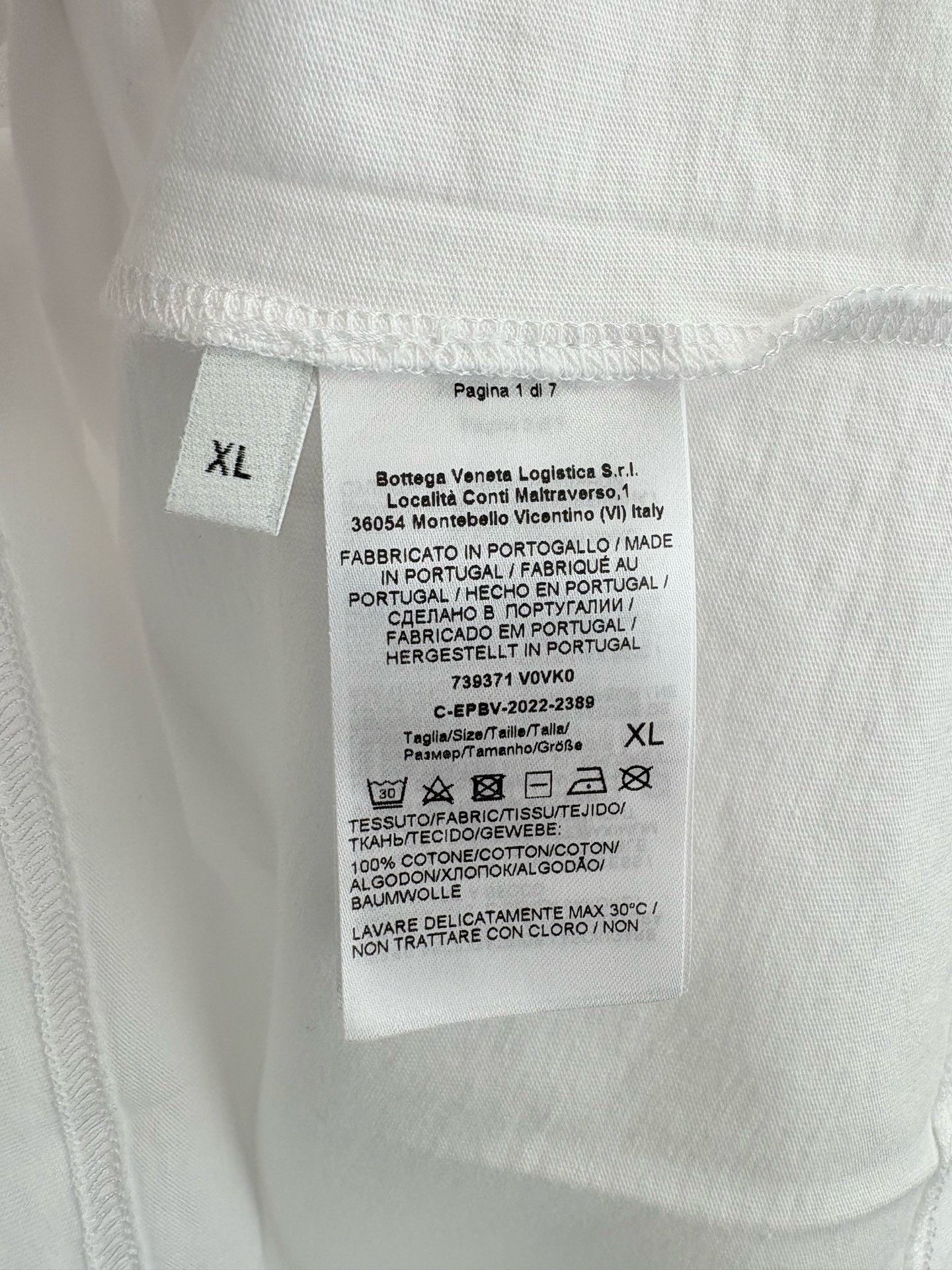 Bottega Veneta BOTTEGA VENETA White Short-Sleeve Top Size XL / US 12-14 / IT 48-50 - 4 Thumbnail