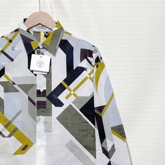 Hermes Hermes Abstract Horse Geometric Print Shirt Size US M / EU 48-50 / 2 - 3 Thumbnail