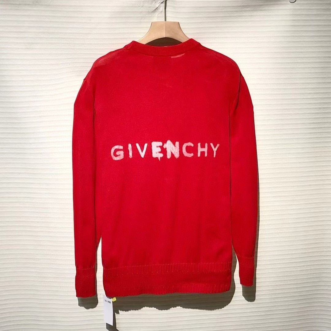 Givenchy Givenchy Gothic Graffiti Print Crewneck Sweater Size US M / EU 48-50 / 2 - 2 Thumbnail