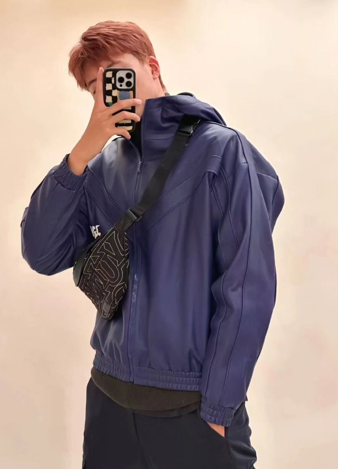 Louis Vuitton LV Blue Hooded Leather Jacket Size US S / EU 44-46 / 1 - 7 Thumbnail