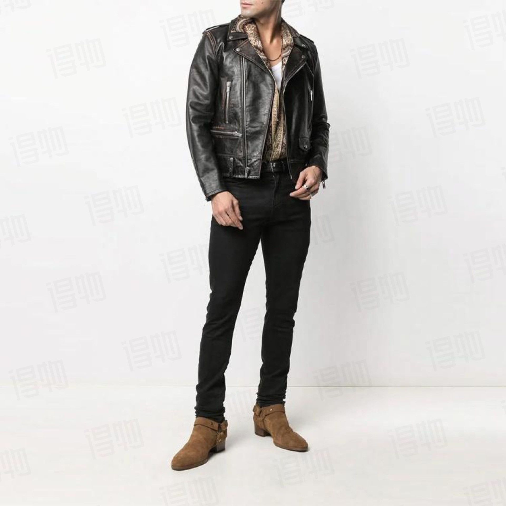 Yves Saint Laurent Yves Saint Laurent Leather Jacket Size 48 Size US M / EU 48-50 / 2 - 8 Thumbnail