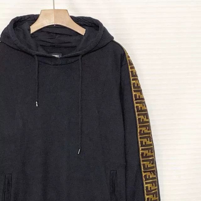 Fendi Fendi Men's FF Logo Tape Hoodie Size US L / EU 52-54 / 3 - 3 Thumbnail