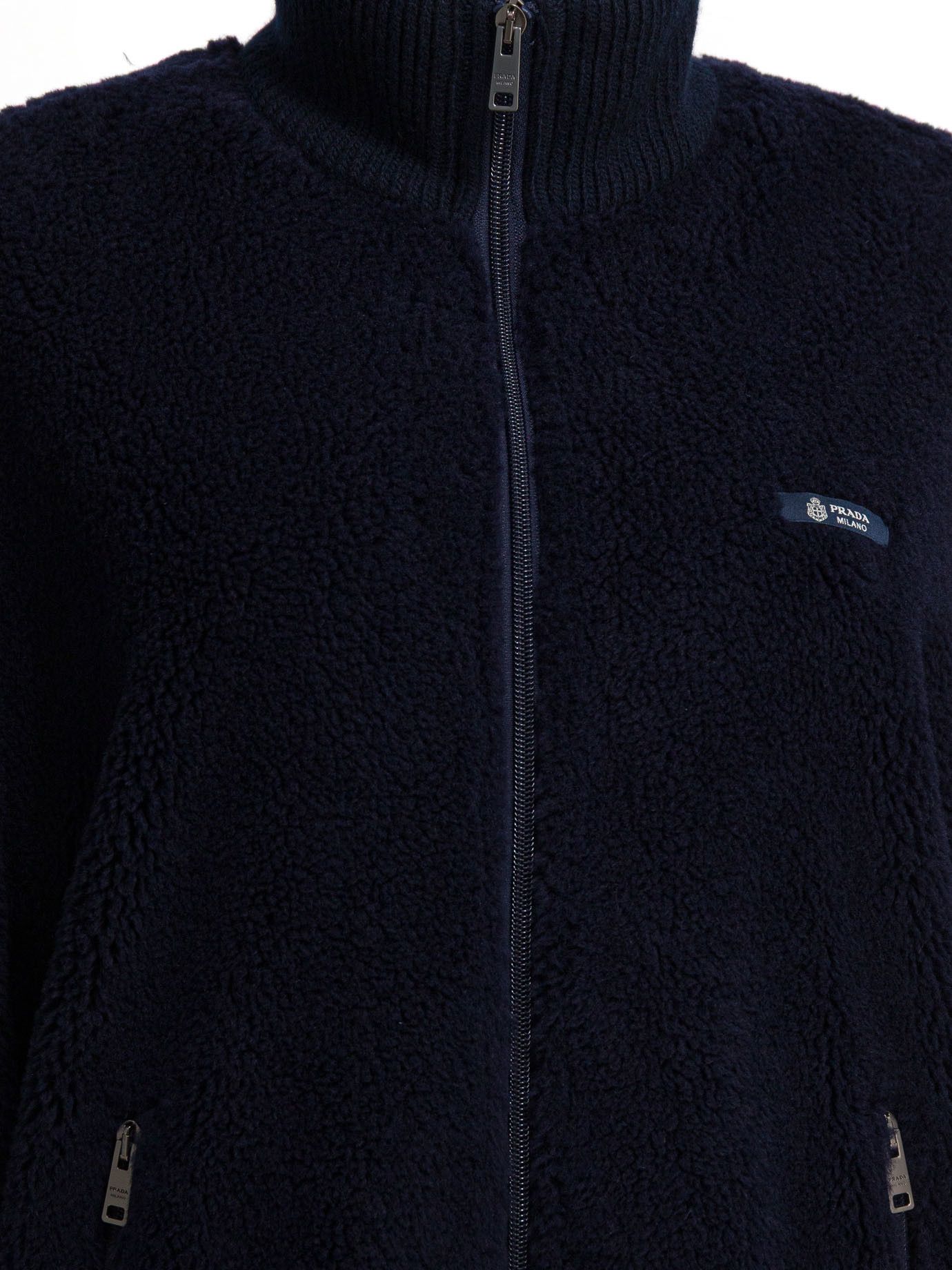 Prada Prada Wool-Blend Fleece Jacket tag size M Women - USA Duties Paid Size M / US 6-8 / IT 42-44 - 3 Thumbnail
