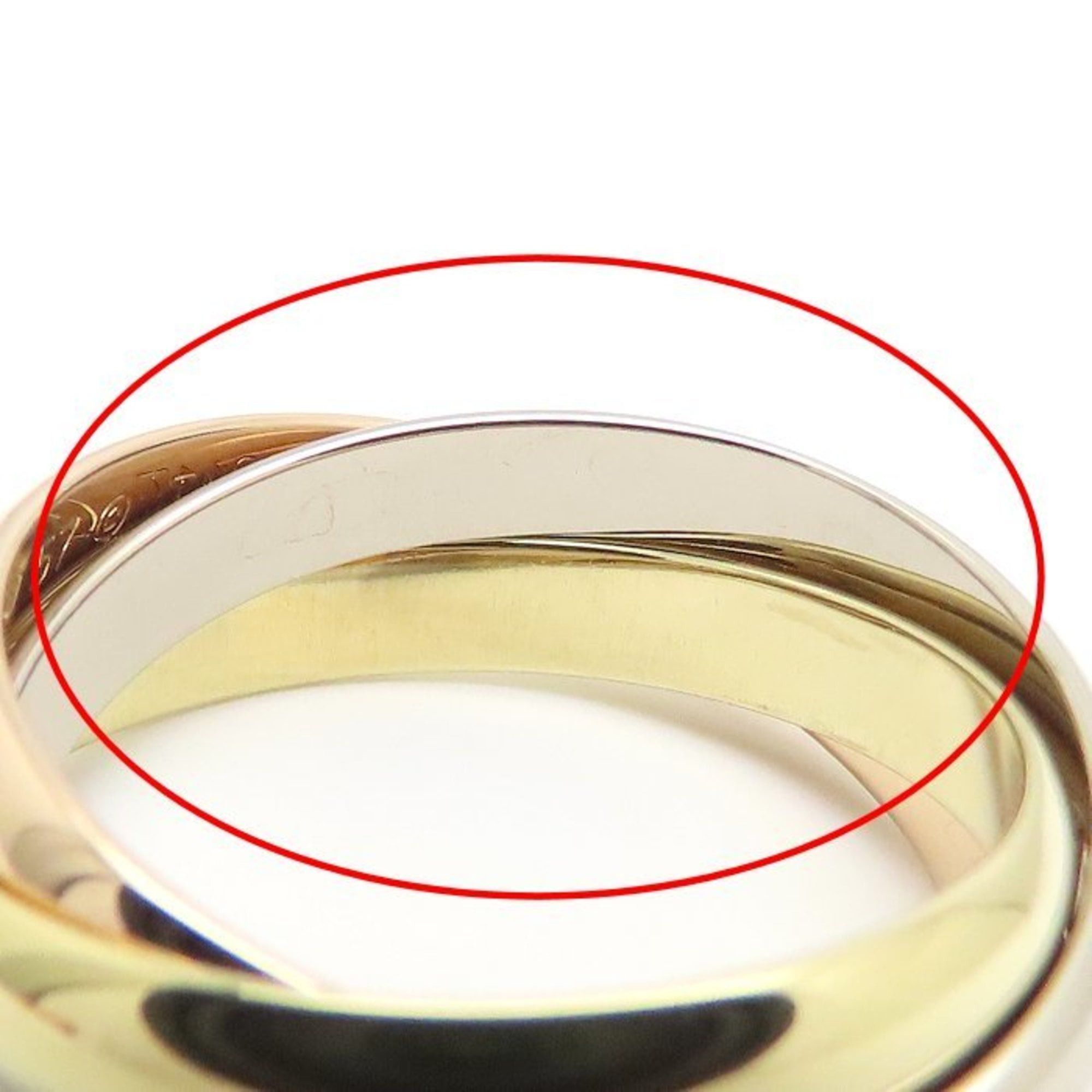 Cartier CARTIER Trinity Ring, Size #57, 18K Three-Color Gold, Women's, B4234200 295228 Size ONE SIZE - 10 Thumbnail