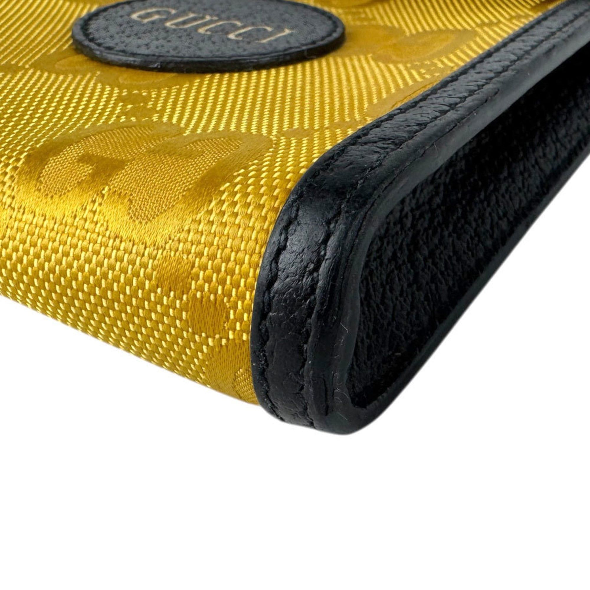 Gucci Gucci Shoulder Bag Phone Pouch Off the Grid Nylon Leather Yellow Black Men's Women's 625599 Free Shipping z9026 Size ONE SIZE - 9 Thumbnail
