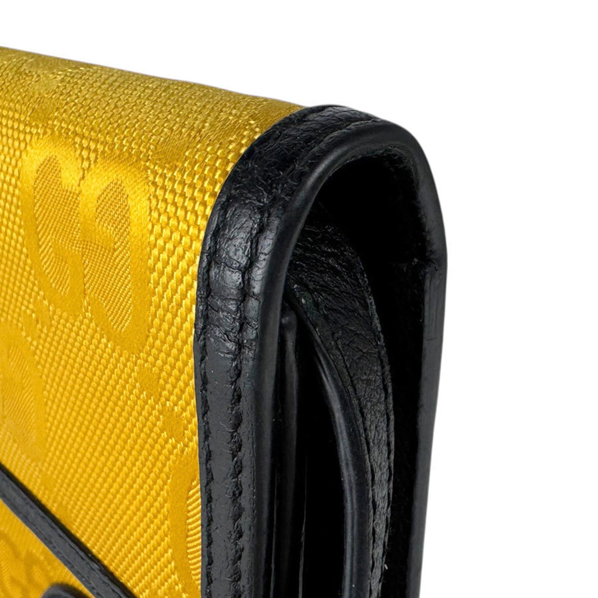 Gucci Gucci Shoulder Bag Phone Pouch Off the Grid Nylon Leather Yellow Black Men's Women's 625599 Free Shipping z9026 Size ONE SIZE - 7 Thumbnail