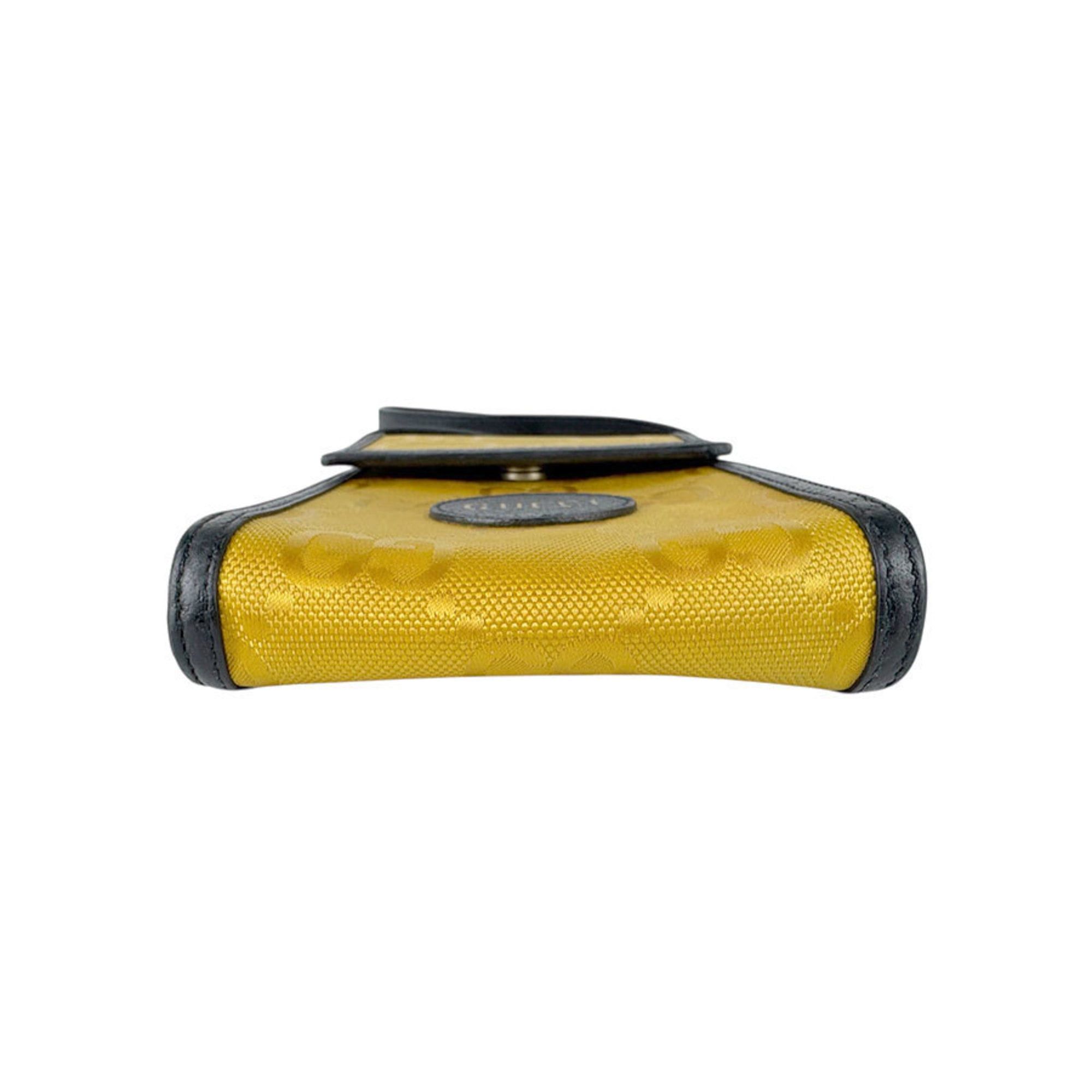 Gucci Gucci Shoulder Bag Phone Pouch Off the Grid Nylon Leather Yellow Black Men's Women's 625599 Free Shipping z9026 Size ONE SIZE - 4 Thumbnail