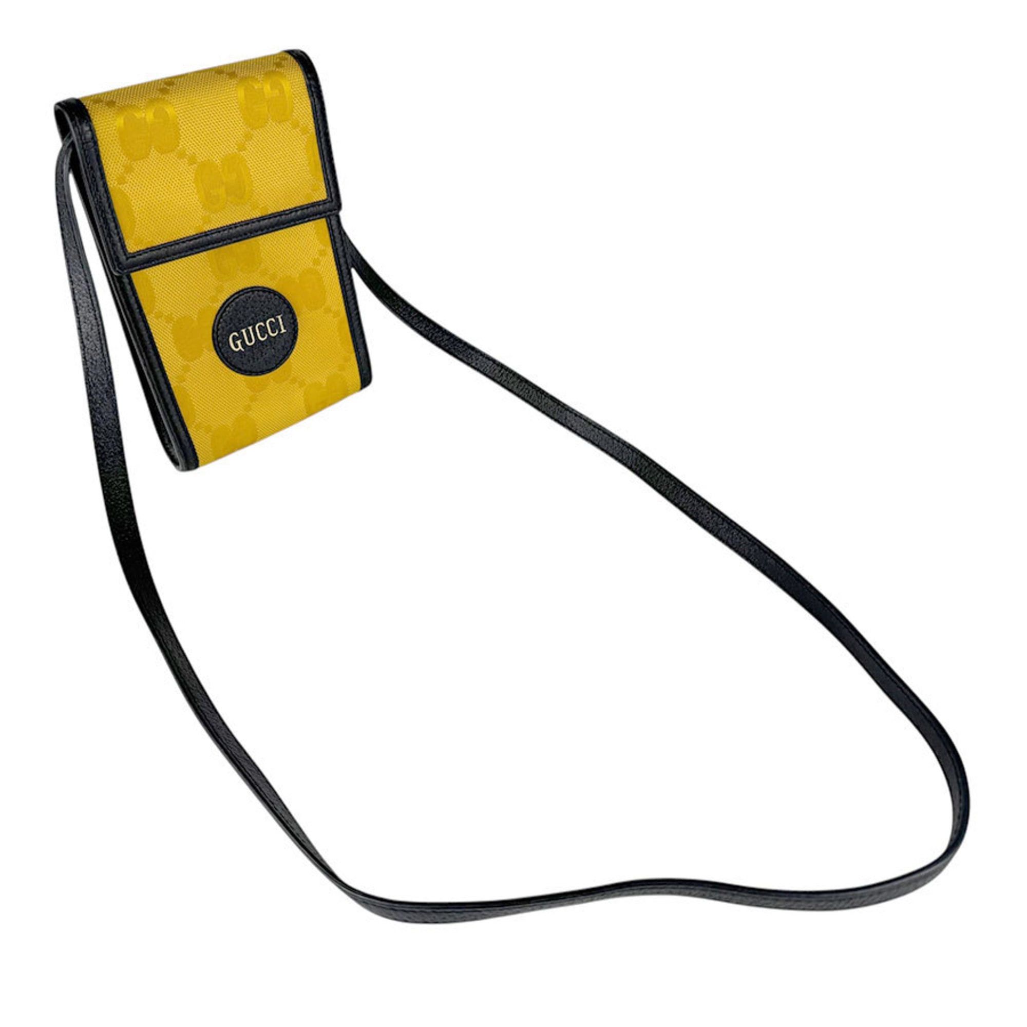 Gucci Gucci Shoulder Bag Phone Pouch Off the Grid Nylon Leather Yellow Black Men's Women's 625599 Free Shipping z9026 Size ONE SIZE - 10 Thumbnail