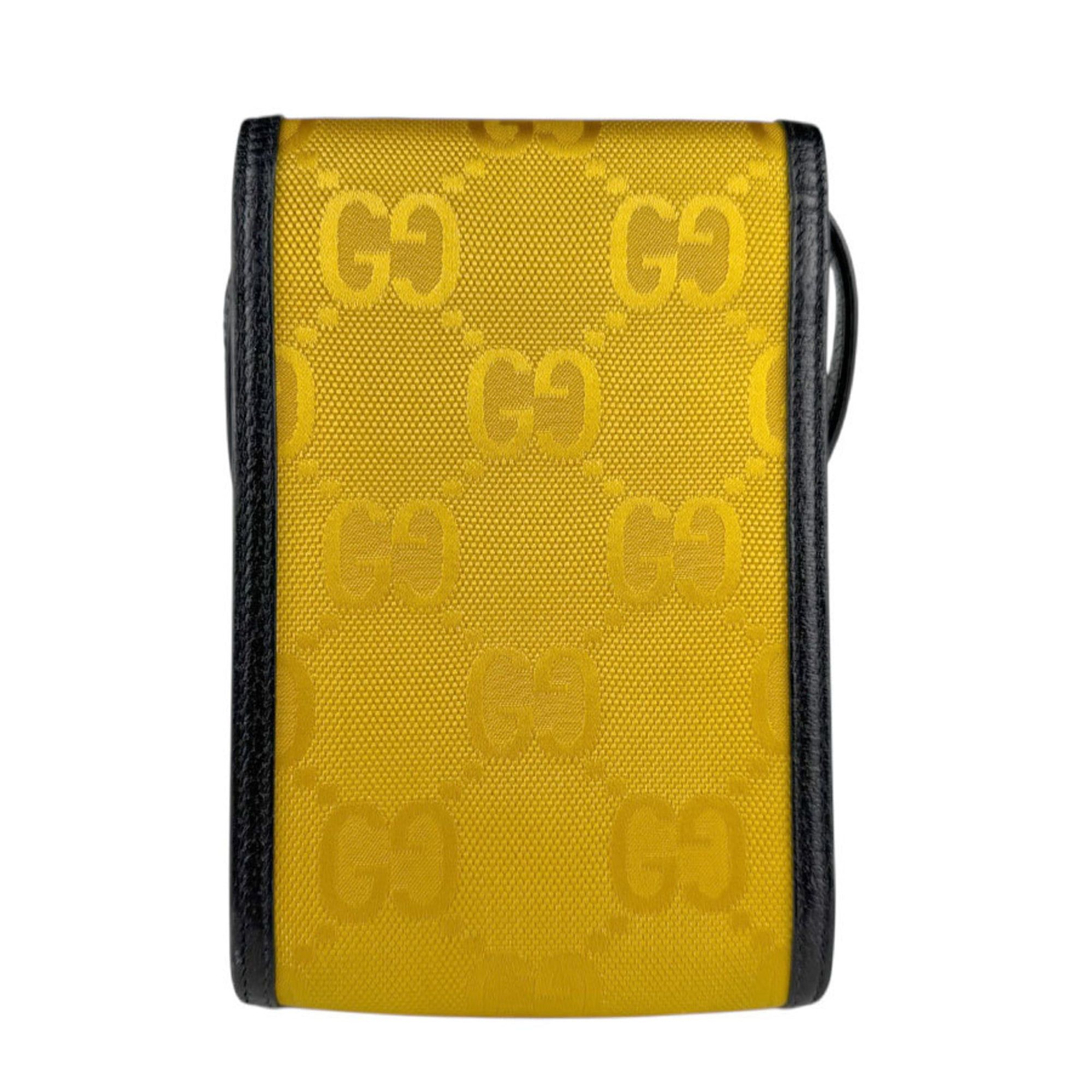 Gucci Gucci Shoulder Bag Phone Pouch Off the Grid Nylon Leather Yellow Black Men's Women's 625599 Free Shipping z9026 Size ONE SIZE - 3 Thumbnail