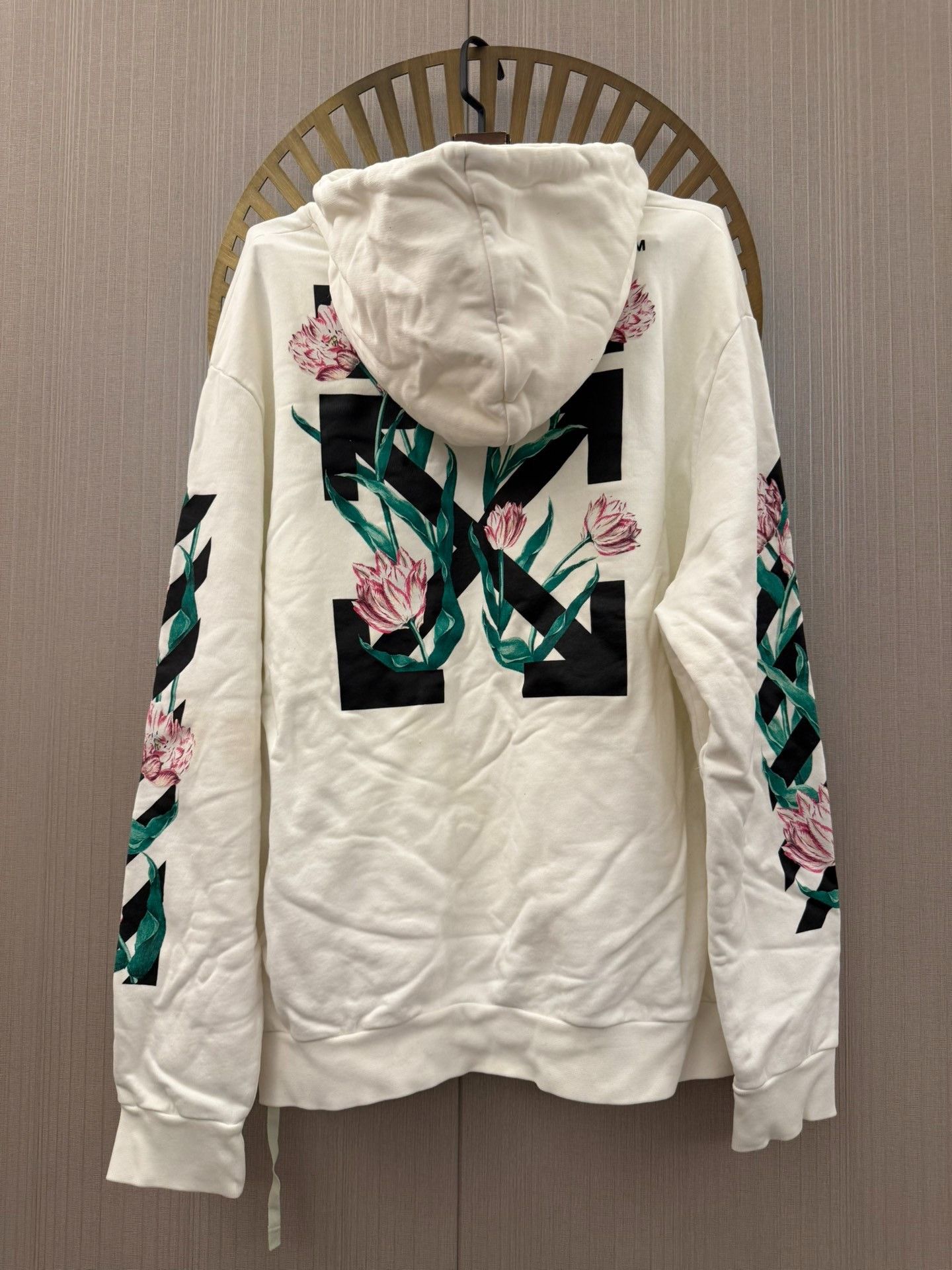 Off-White Off-White Floral White Hoodie XL Men Size US XL / EU 56 / 4 - 2 Thumbnail