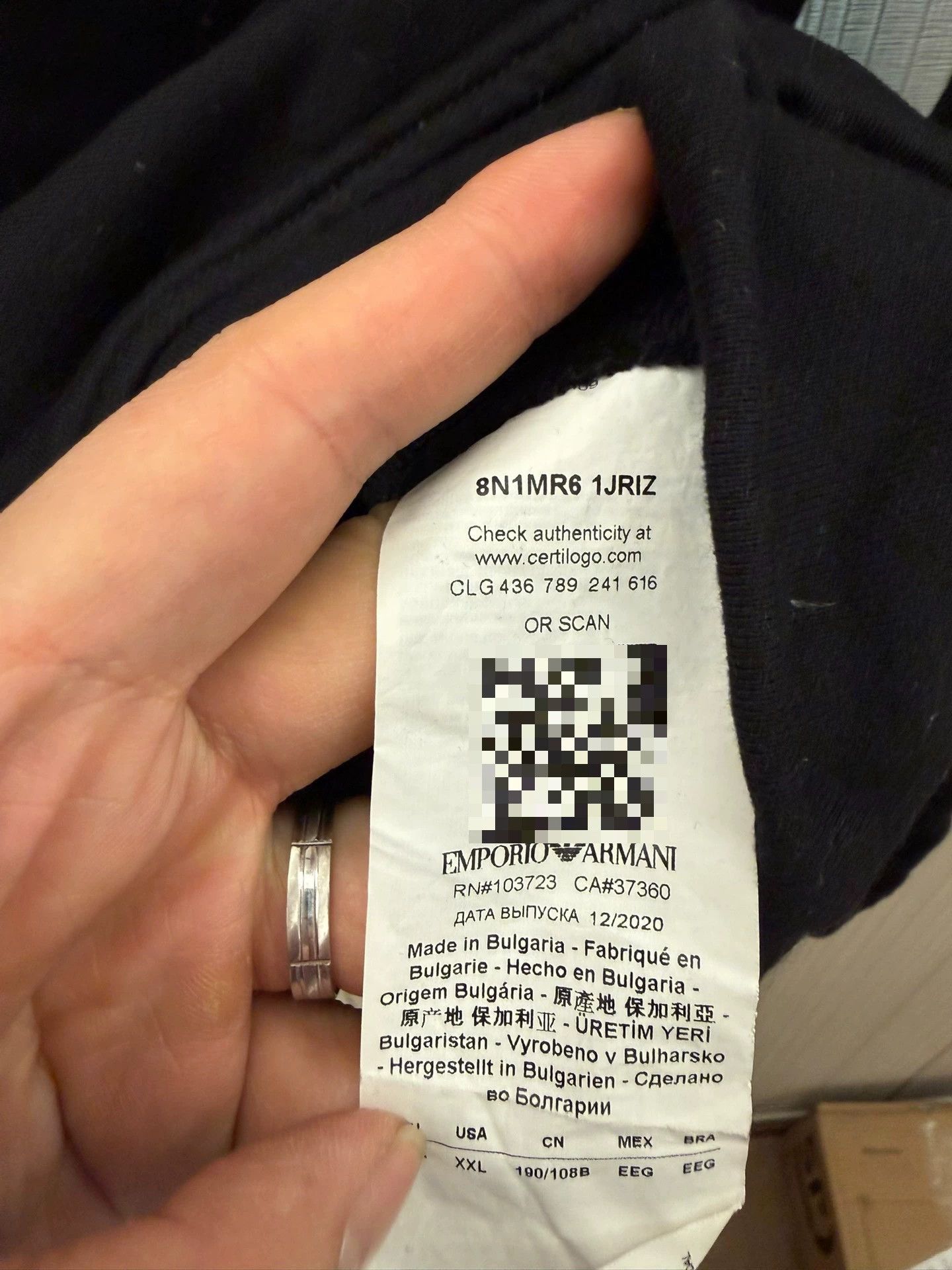 Armani Armani Black Hoodie xxl Men Size US XXL / EU 58 / 5 - 4 Thumbnail