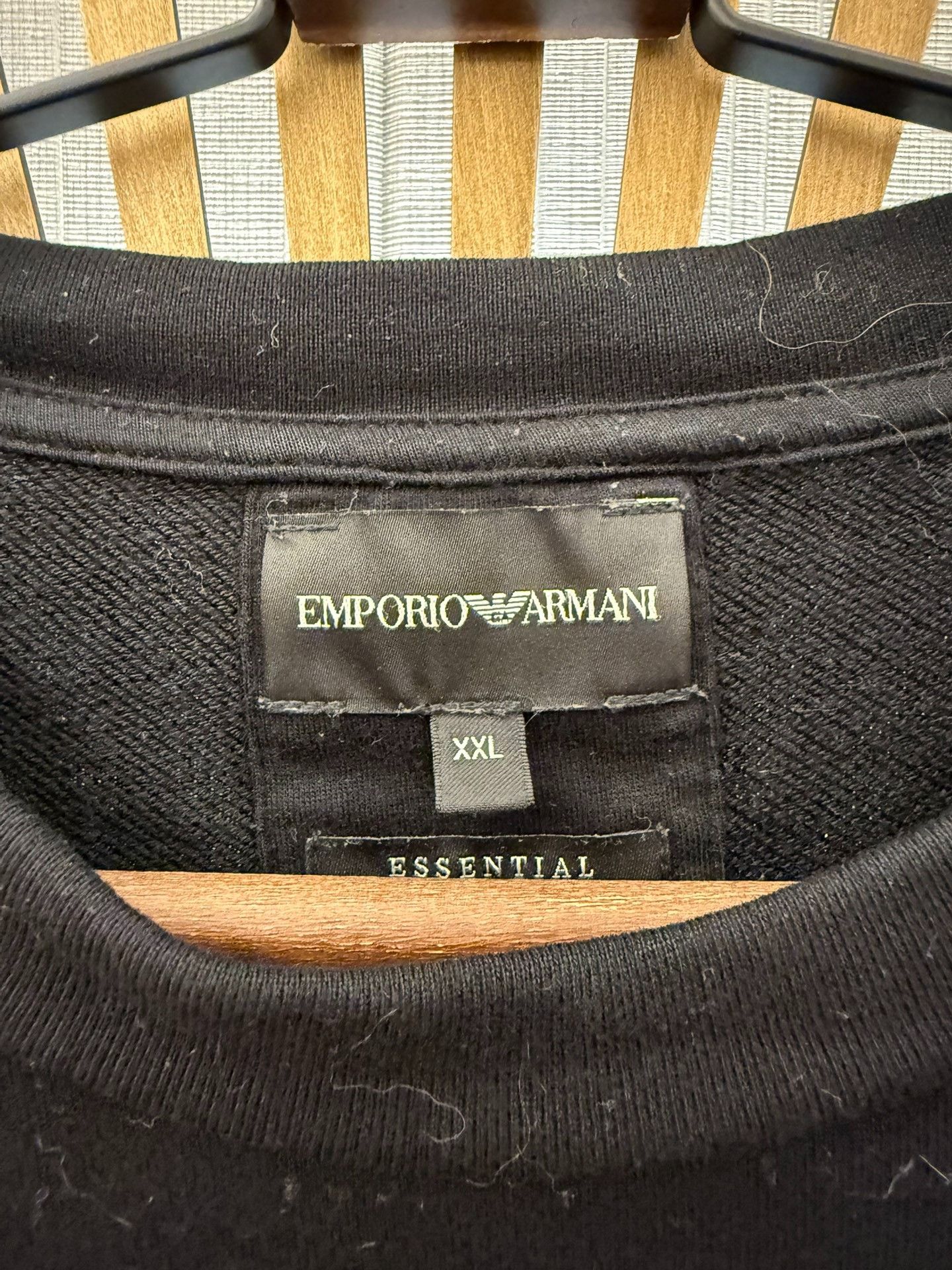 Armani Armani Black Hoodie xxl Men Size US XXL / EU 58 / 5 - 3 Thumbnail