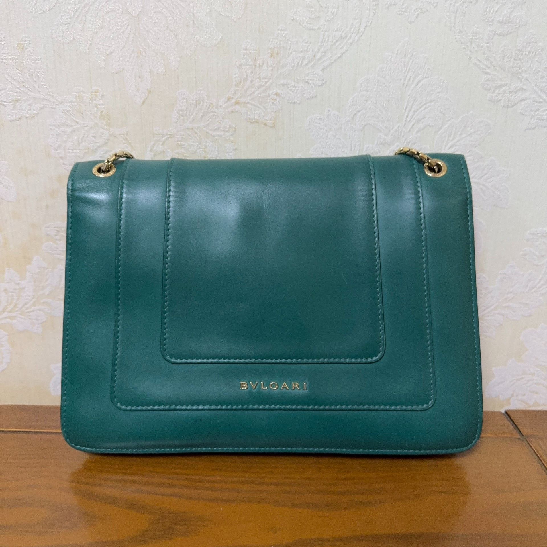 Bvlgari Bvlgari Leather Green Shoulder Bag 37 Women Size ONE SIZE - 3 Thumbnail