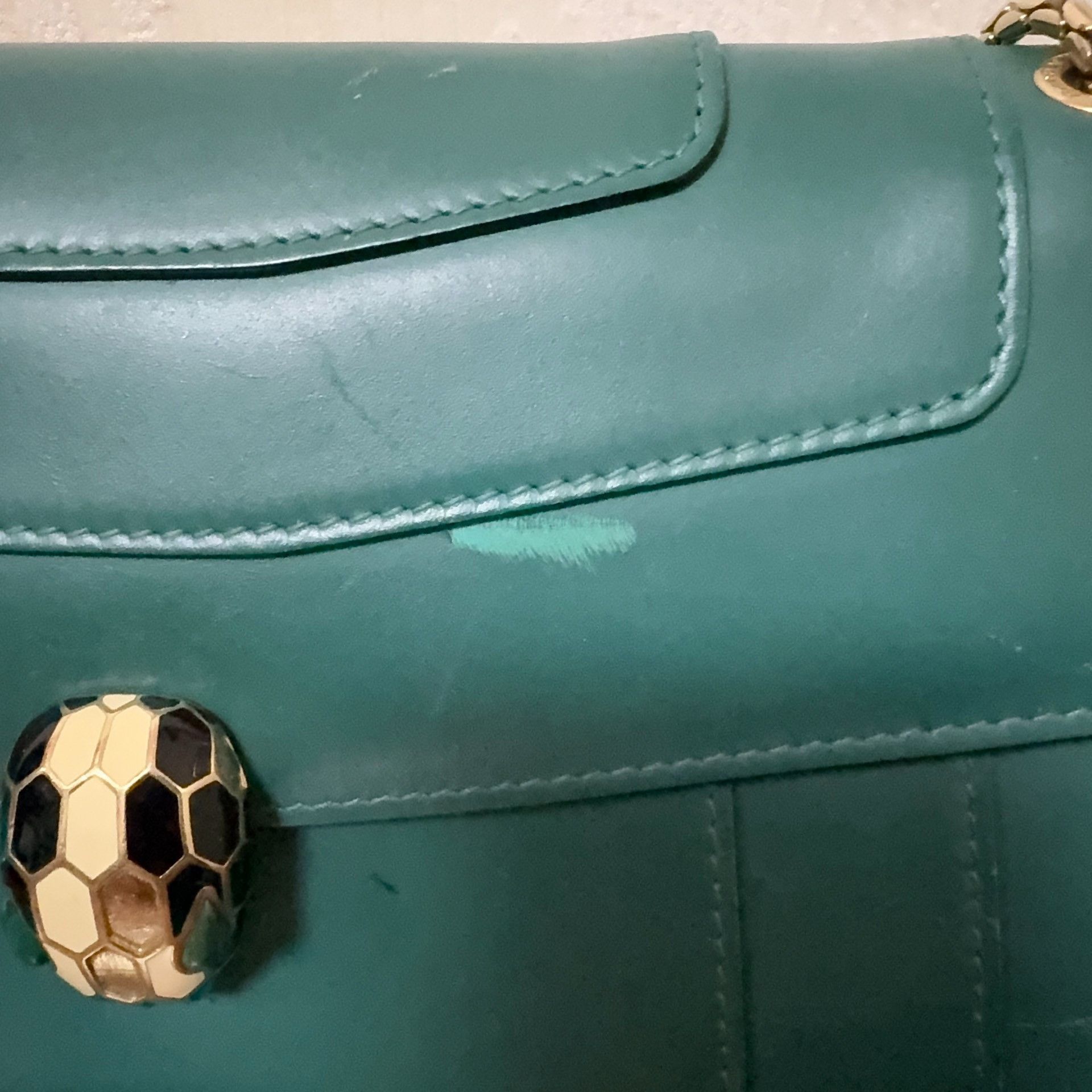 Bvlgari Bvlgari Leather Green Shoulder Bag 37 Women Size ONE SIZE - 7 Thumbnail