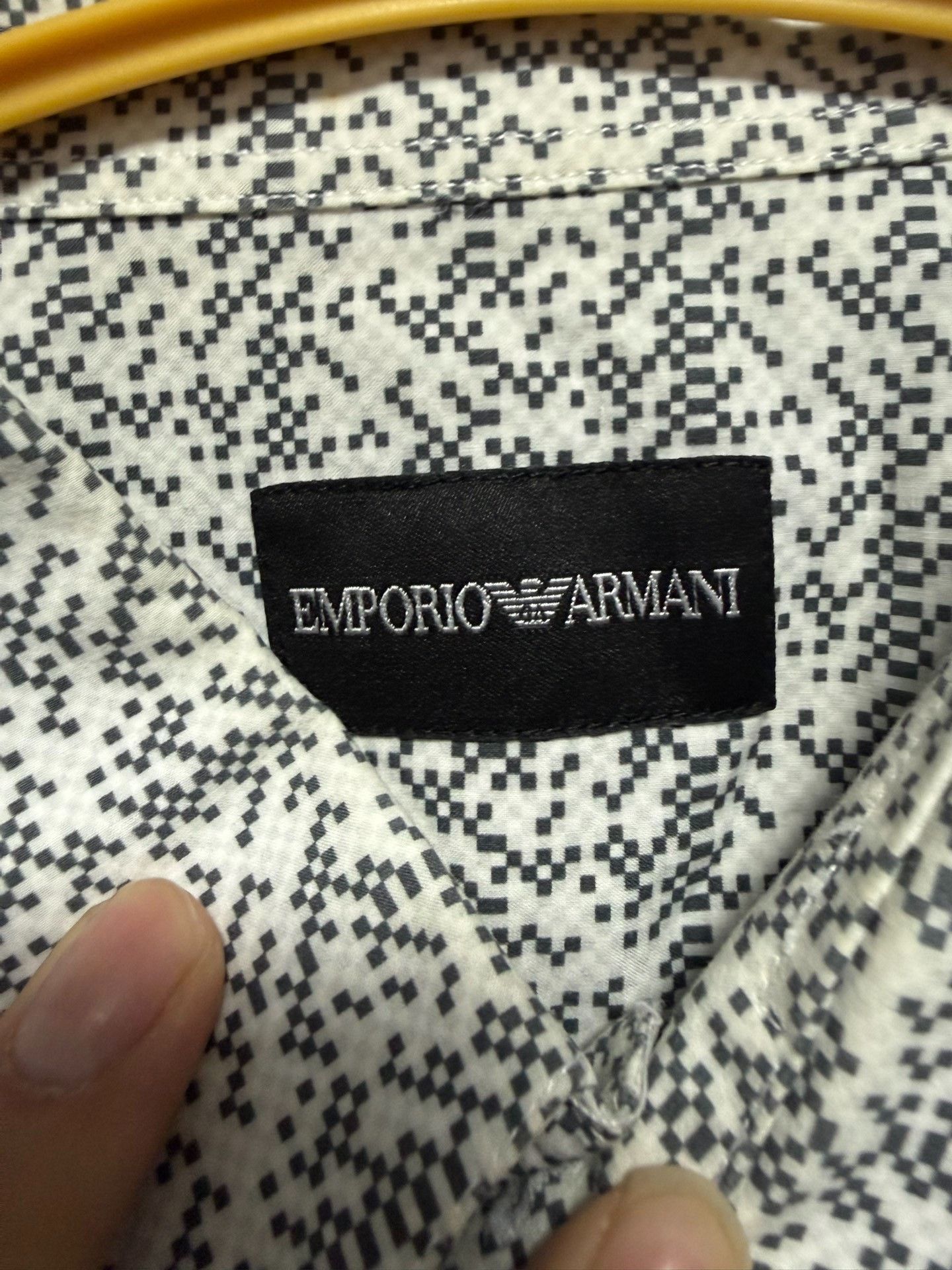 Armani Armani Cotton Orange Shirt xxs Men Size US XXS / EU 40 - 3 Thumbnail