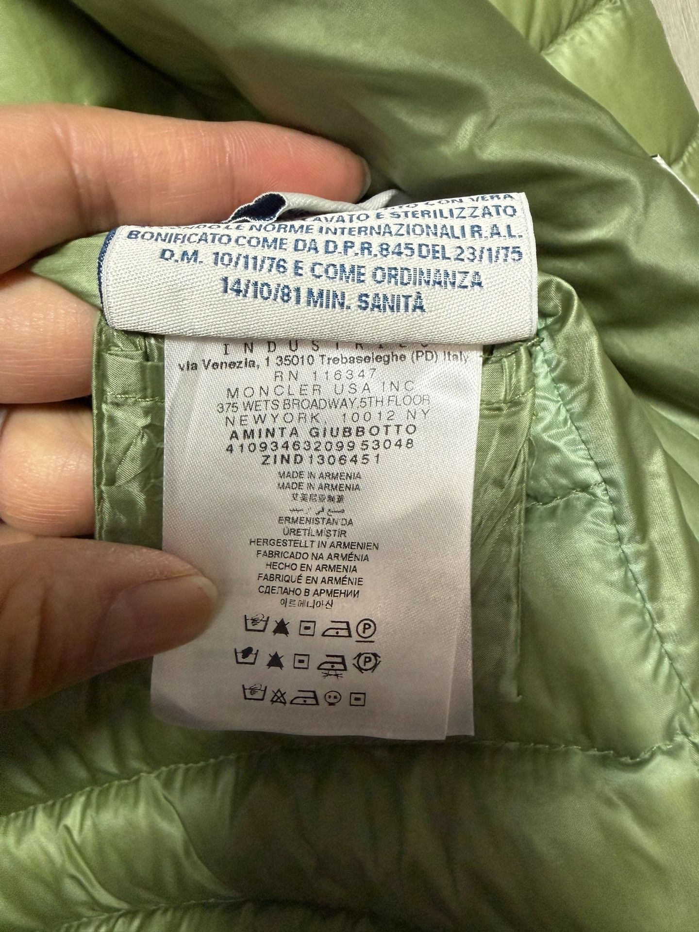 Moncler Moncler Down Green Down Jacket XS Women Size XS / US 0-2 / IT 36-38 - 7 Thumbnail
