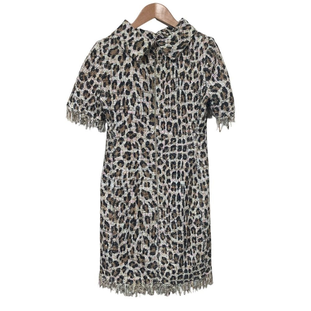 Other Other Blumarine Leopard Sequin Tweed Dress Textile Dresses DUTY FREE for USA Size ONE SIZE - 2 Thumbnail