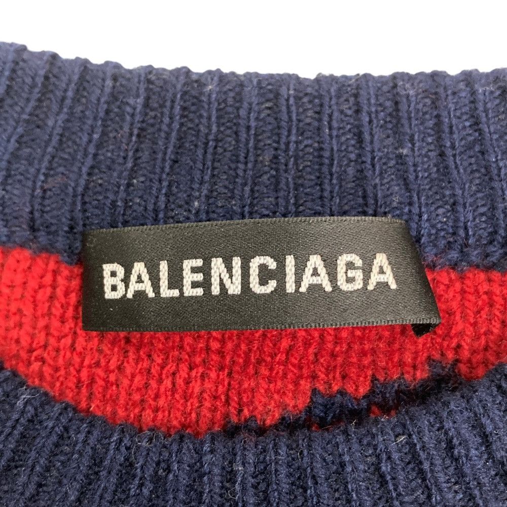 Balenciaga Balenciaga Balenciaga Logo Jacquard Knit Sweater Textile Tops DUTY FREE for USA Size ONE SIZE - 5 Thumbnail
