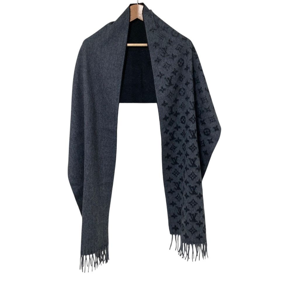 Louis Vuitton Louis Vuitton Louis Vuitton Monogram Gradient Fringe Scarf Textile Scarf M71607 DUTY FREE for USA Size ONE SIZE - 4 Thumbnail