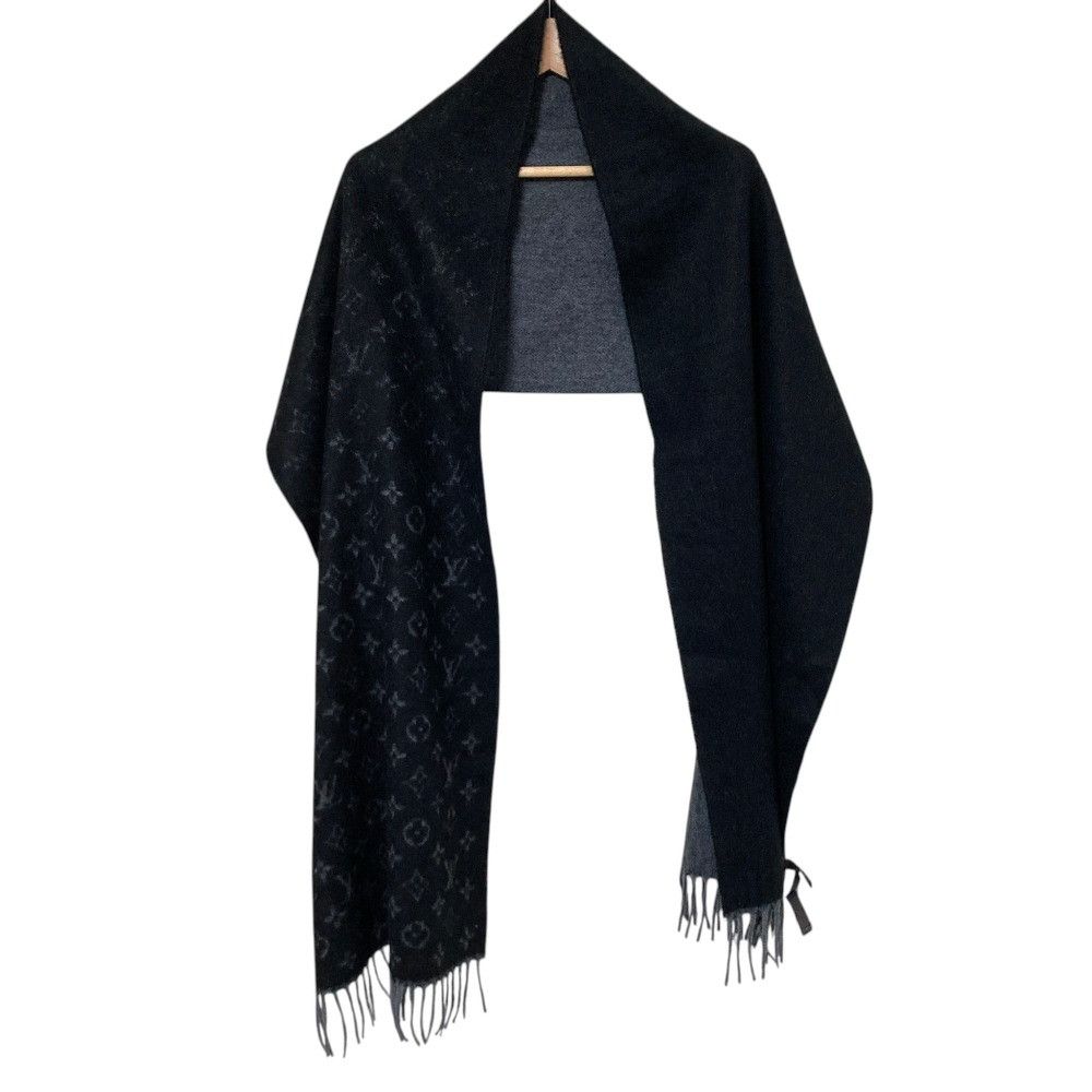 Louis Vuitton Louis Vuitton Louis Vuitton Monogram Gradient Fringe Scarf Textile Scarf M71607 DUTY FREE for USA Size ONE SIZE - 3 Thumbnail