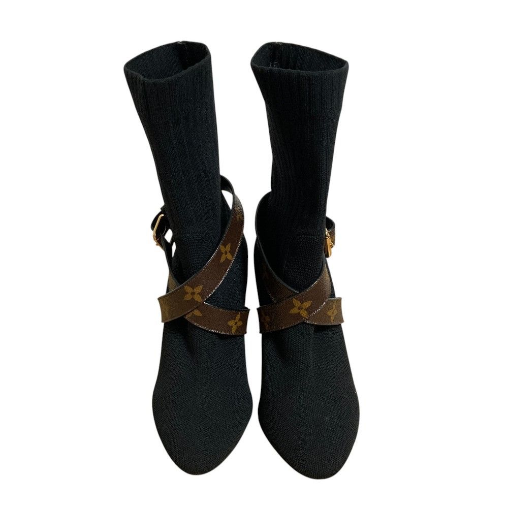 Louis Vuitton Louis Vuitton Louis Vuitton Silhouette Monogram Short Boots Textile Shoes DUTY FREE for USA Size ONE SIZE - 2 Thumbnail