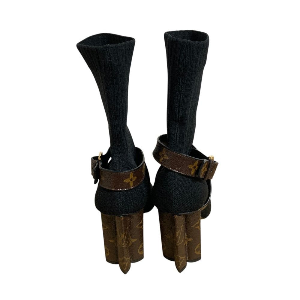 Louis Vuitton Louis Vuitton Louis Vuitton Silhouette Monogram Short Boots Textile Shoes DUTY FREE for USA Size ONE SIZE - 3 Thumbnail