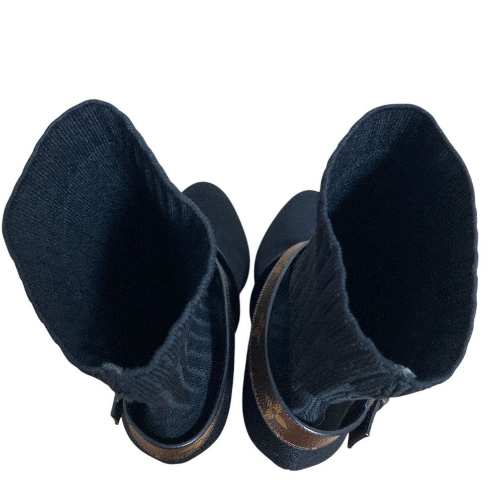 Louis Vuitton Louis Vuitton Louis Vuitton Silhouette Monogram Short Boots Textile Shoes DUTY FREE for USA Size ONE SIZE - 4 Thumbnail