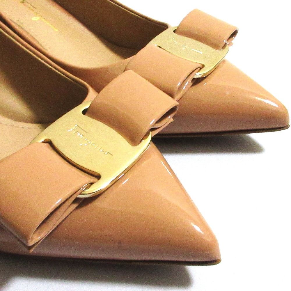 Salvatore Ferragamo Salvatore Ferragamo Salvatore Ferragamo Vara Patent Leather Pumps Leather Shoes DUTY FREE for USA Size ONE SIZE - 5 Thumbnail
