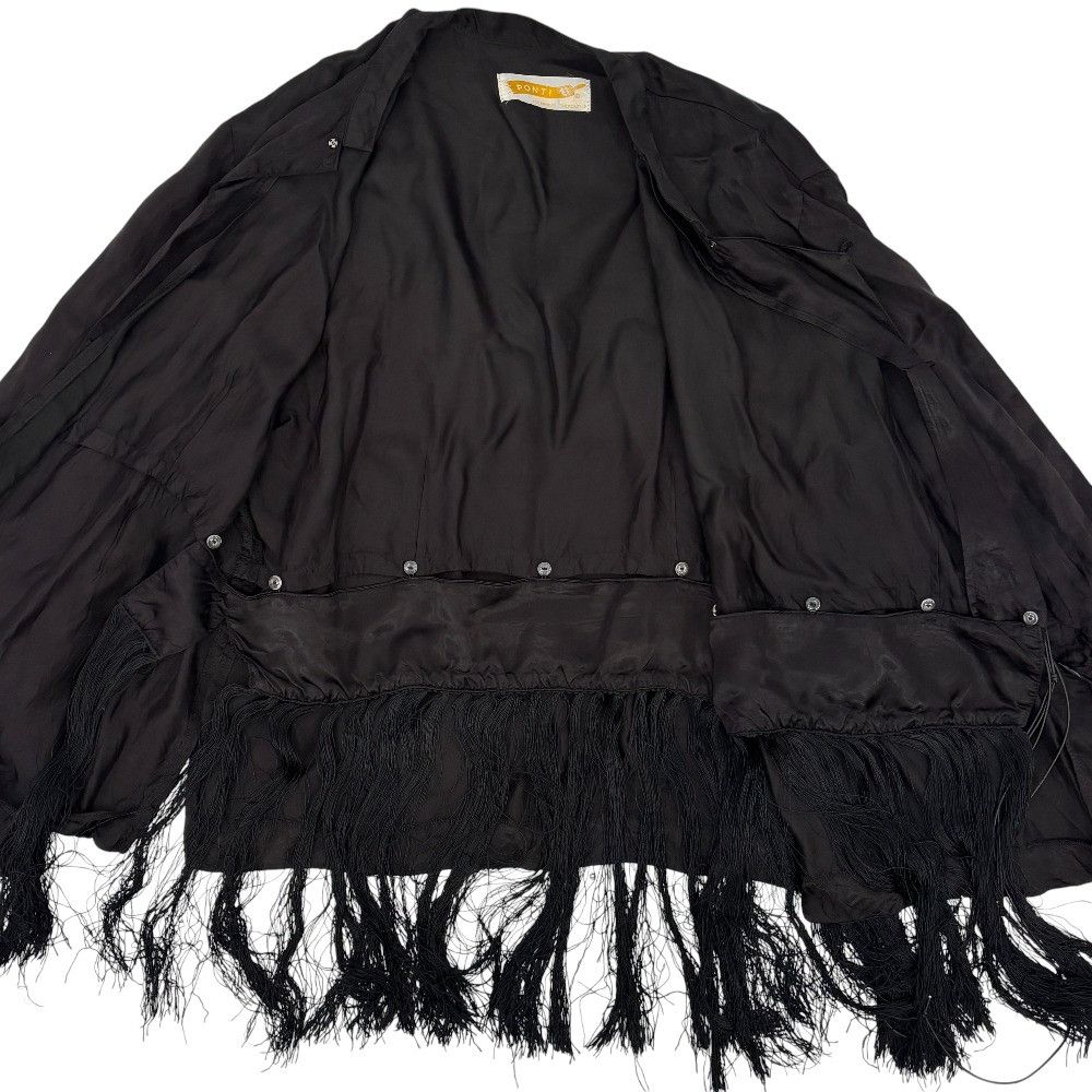 Other Other PONTI Cupro Fringe Satin Shirt Textile Tops DUTY FREE for USA Size ONE SIZE - 6 Thumbnail