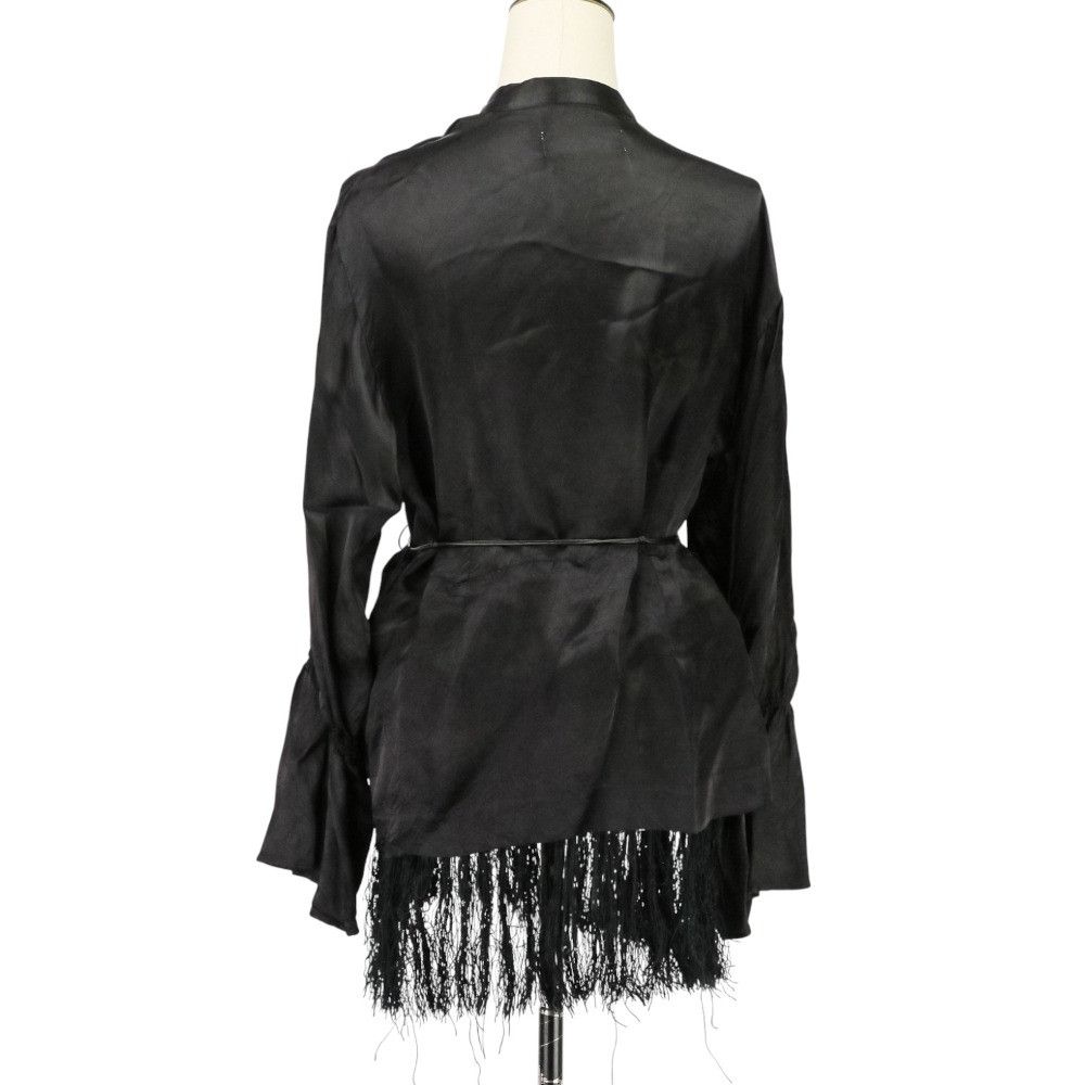 Other Other PONTI Cupro Fringe Satin Shirt Textile Tops DUTY FREE for USA Size ONE SIZE - 4 Thumbnail