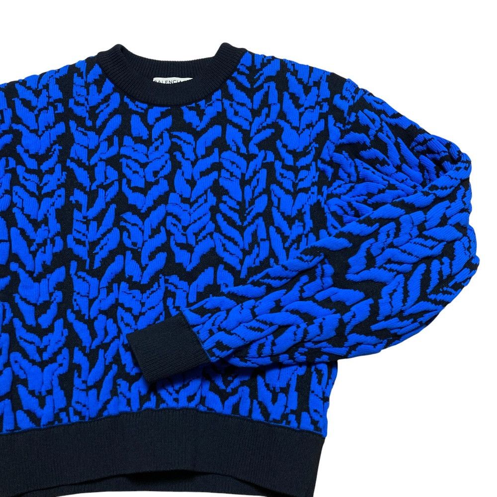 Balenciaga Balenciaga Balenciaga Jacquard Short Sweater Textile Tops DUTY FREE for USA Size ONE SIZE - 3 Thumbnail