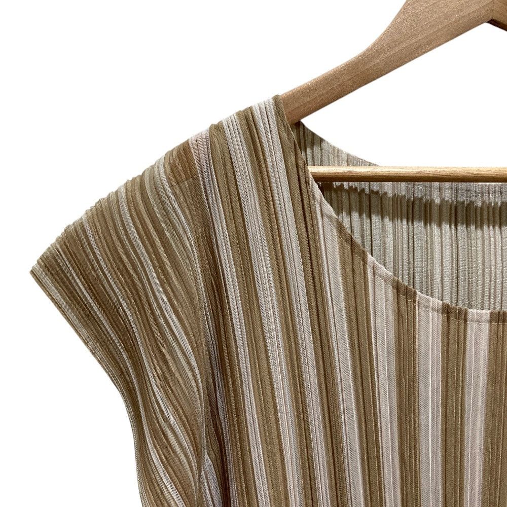 Issey Miyake Issey Miyake Pleats Please Issey Miyake Sheer Stripe Dress Textile Dresses PP41-JT677 DUTY FREE for USA Size ONE SIZE - 2 Thumbnail