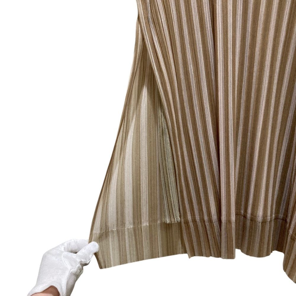 Issey Miyake Issey Miyake Pleats Please Issey Miyake Sheer Stripe Dress Textile Dresses PP41-JT677 DUTY FREE for USA Size ONE SIZE - 5 Thumbnail