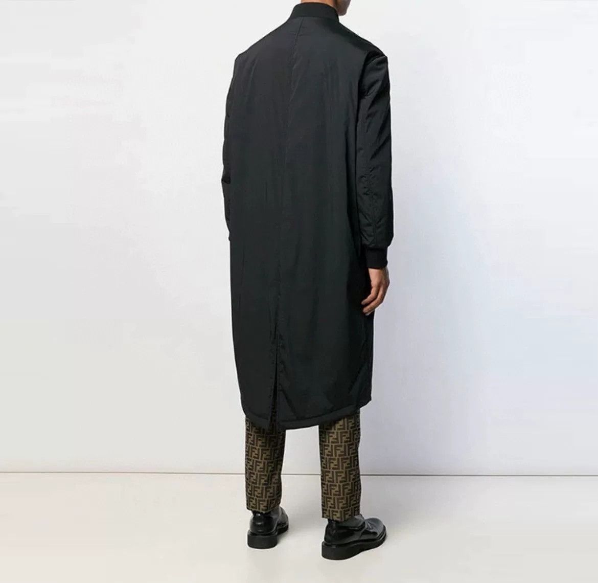 Fendi FENDI Men's Black Lapel Long-Sleeve Coat Size US S / EU 44-46 / 1 - 8 Thumbnail