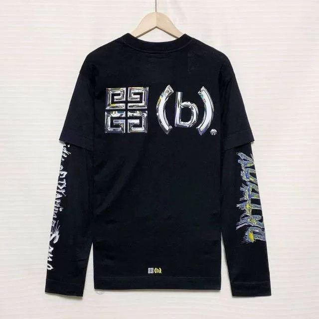 Givenchy Givenchy x BSTROY FW22 Logo Print Layered T-Shirt Size US M / EU 48-50 / 2 - 2 Thumbnail