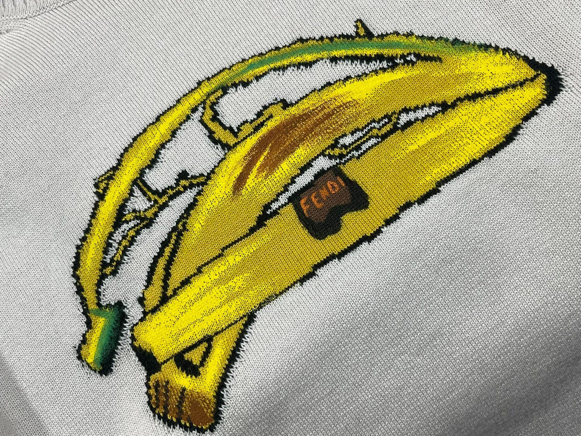 Fendi Fendi Beige Banana Logo Knit Sweater Size US S / EU 44-46 / 1 - 3 Thumbnail
