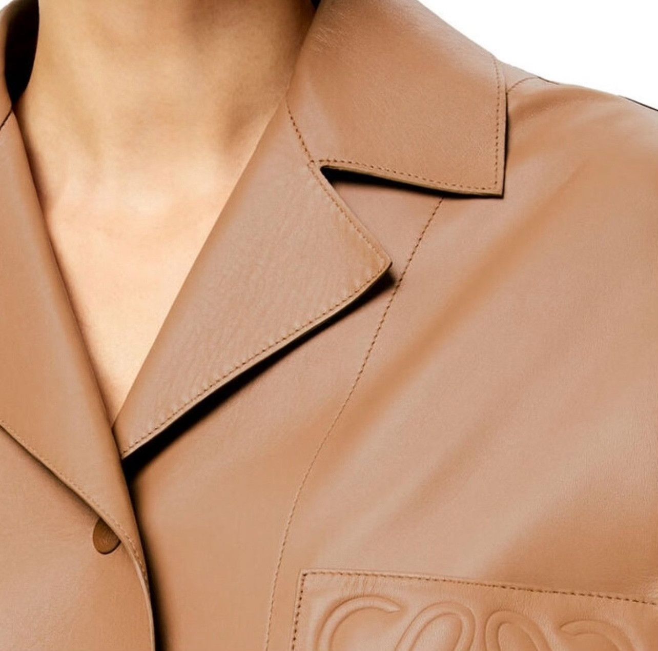 Loewe LOEWE Logo Single-Breasted Leather Shirt Jacket Size S / US 4 / IT 40 - 9 Thumbnail