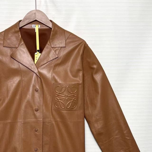Loewe LOEWE Logo Single-Breasted Leather Shirt Jacket Size S / US 4 / IT 40 - 3 Thumbnail